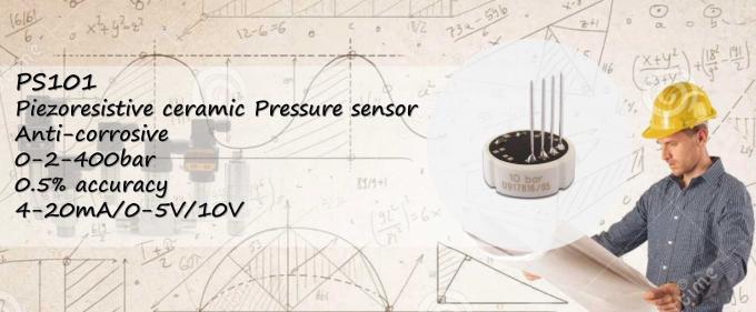 Piezoresistive 10 Bar 100 Bar 4-20ma Ceramic Pressure Sensor Transmitter 0