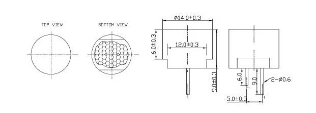 14*9 40khz Waterproof Aluminum ultrasonic sneosr Ultrasonic Level Sensor 0