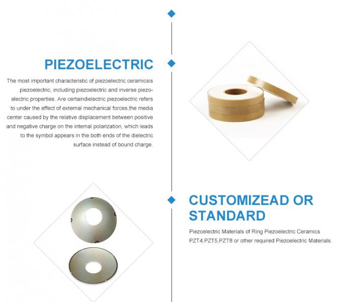 Crystal PZT Ceramic Ultrasonic Piezo Disc For Ultrasonic Inspection Equipment 1